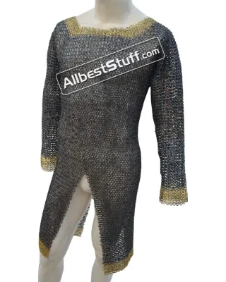 Titanium Long Length Maille Shirt Riveted Large Chest 50